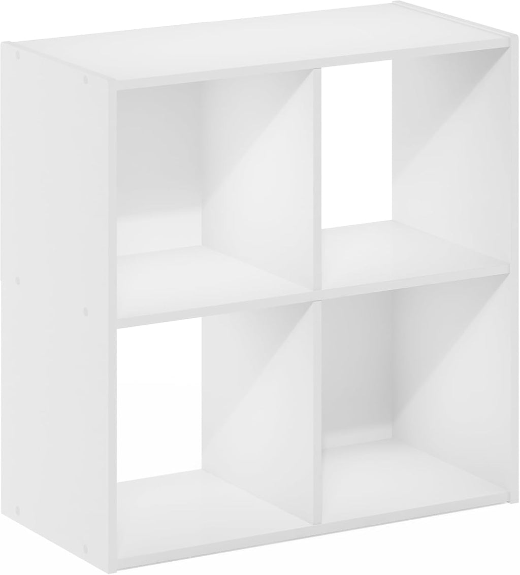 White 4-Cube Storage Bookshelf
