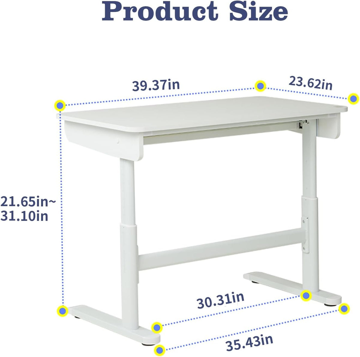 Adjustable Kids Wood Study Desk