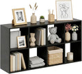 Black 8-Cube Open Bookcase