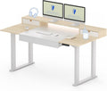 White Electric Storage Standing Desk