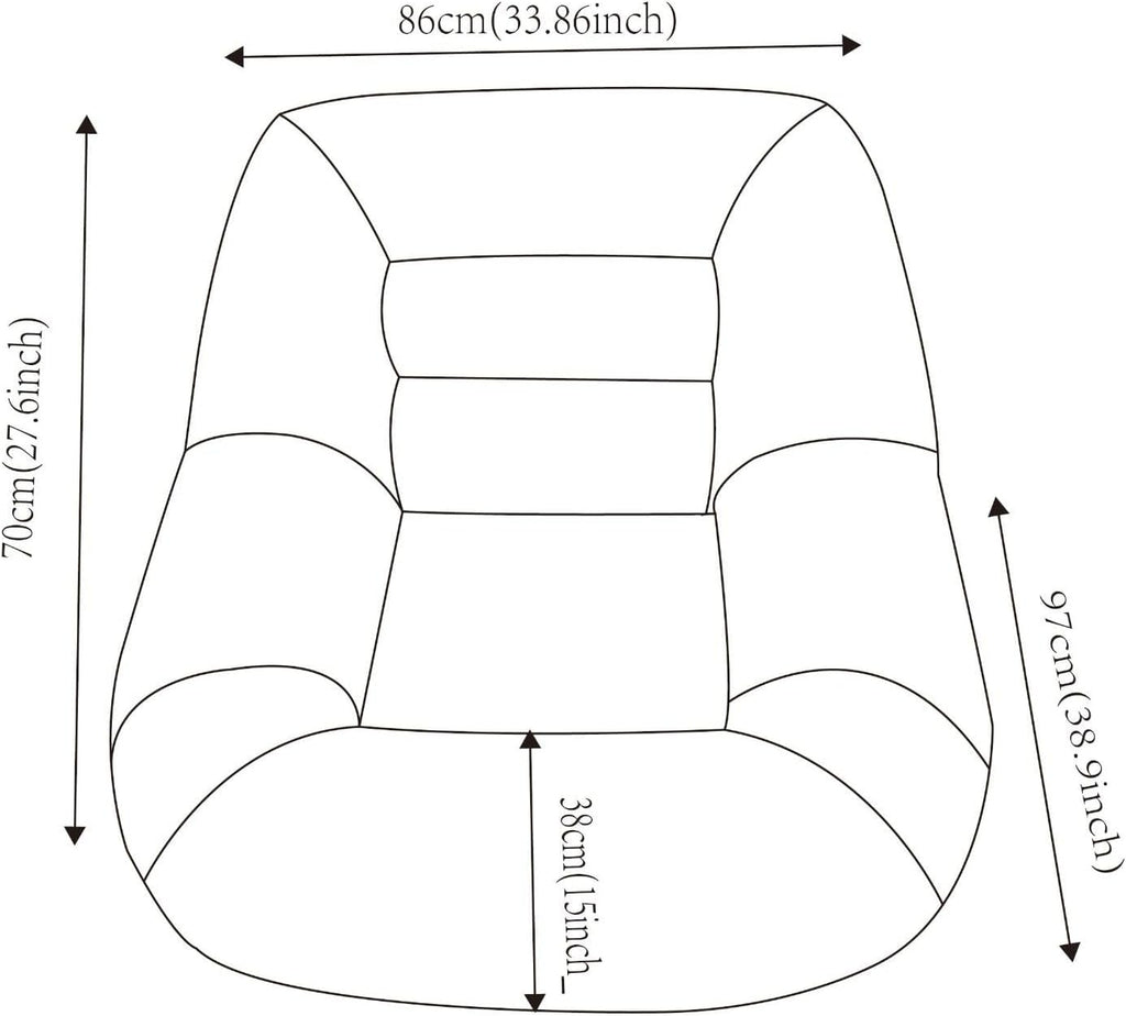 Corduroy Cozy Bean Bag Sofa