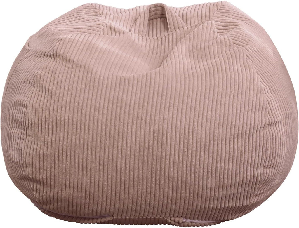 Pink Corduroy Foam Bean Chair