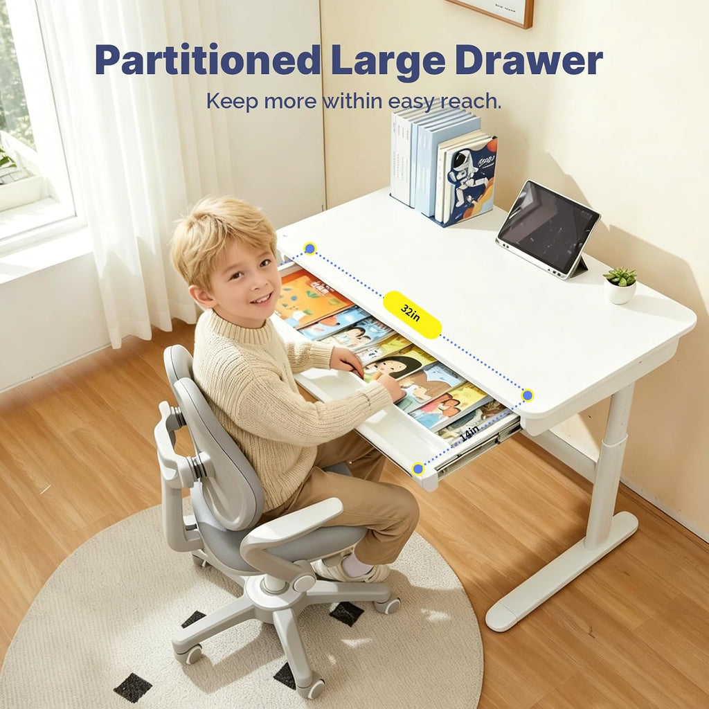 Adjustable Kids Wood Study Desk