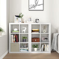 White Wood 6-Cube Bookcase