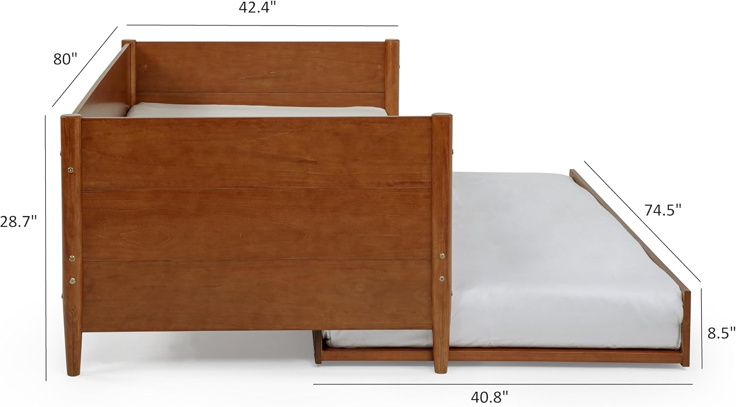 Castanho Twin Trundle Daybed