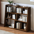 Walnut Extendable 6-Cube Bookcase