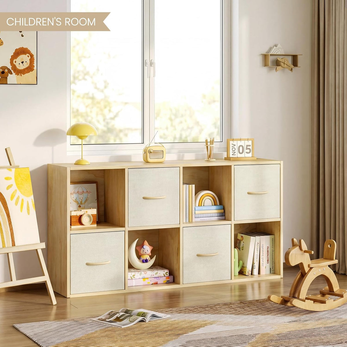 Wood Cube Organizer Bookshelf