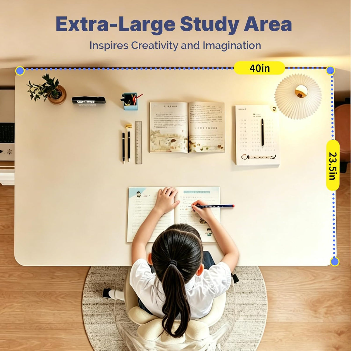 Adjustable Kids Wood Study Desk