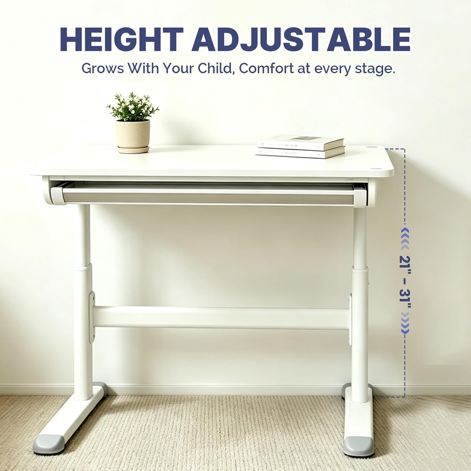 Adjustable Kids Wood Study Desk