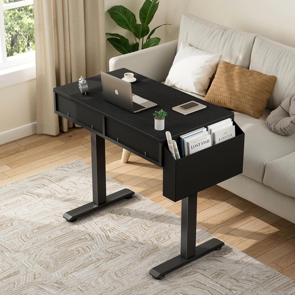 Black Compact Electric Storage Desk