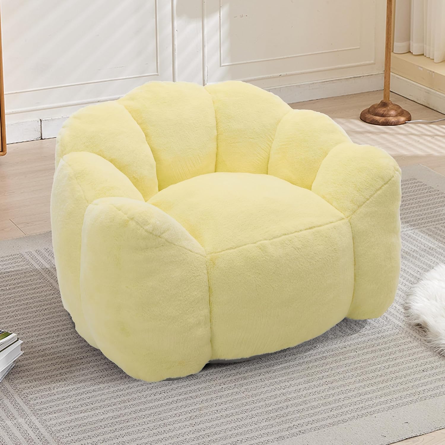 loral Faux Fur Adult Bean Chair