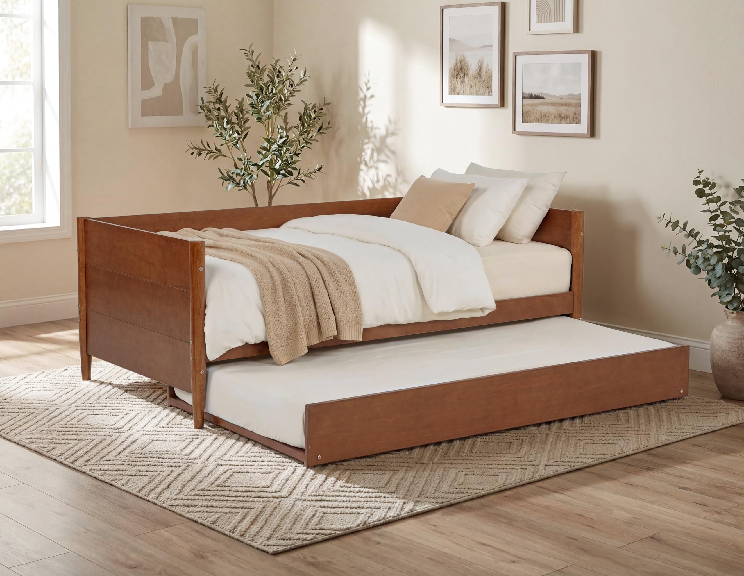 Castanho Twin Trundle Daybed
