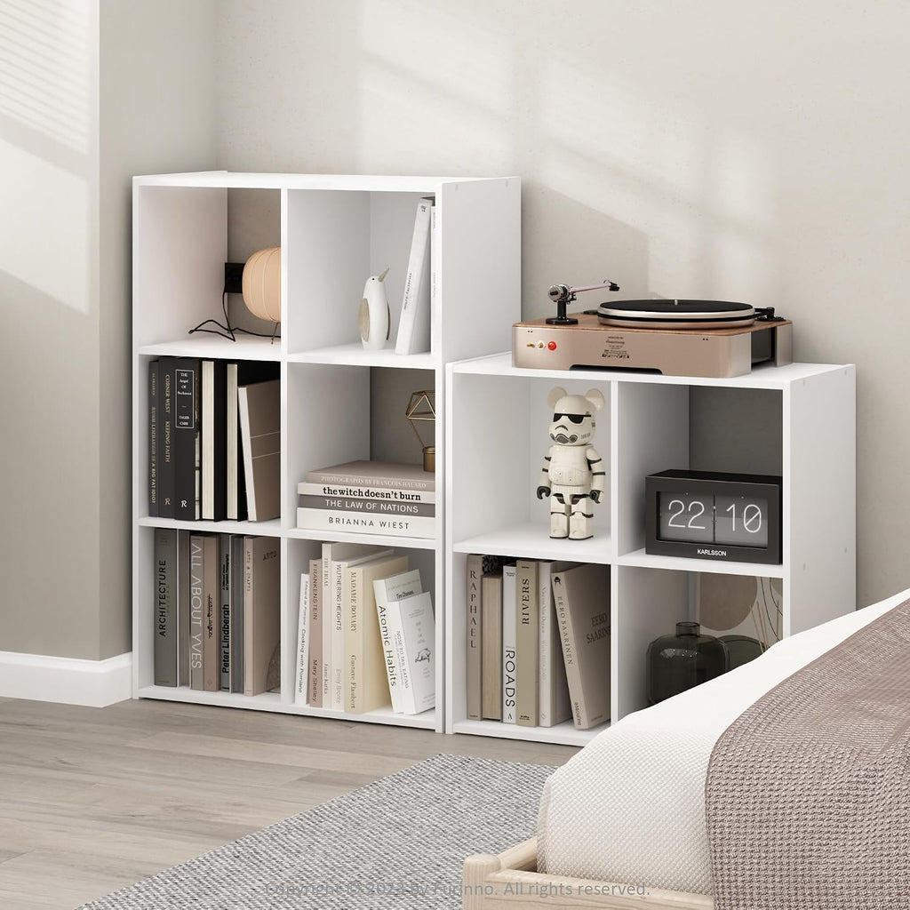 White 4-Cube Storage Bookshelf