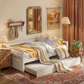 White Wood Twin Trundle Daybed