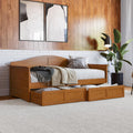 Toffee Wood Drawer Twin Daybed