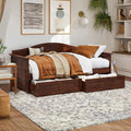 Walnut Drawer Storage Twin Daybed